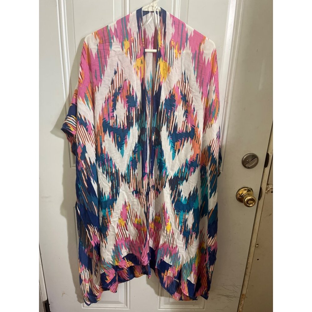 Comfyluxe cap sleeved open front cardigan wrap cover up